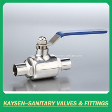 DIN Hygienic Two Way Ball Valve Weld End